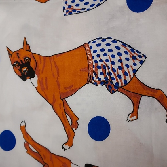 Hand Made Boxer Dog Wearing Boxers  Shorts Draw String Cloth Bag - Picture 2 of 9